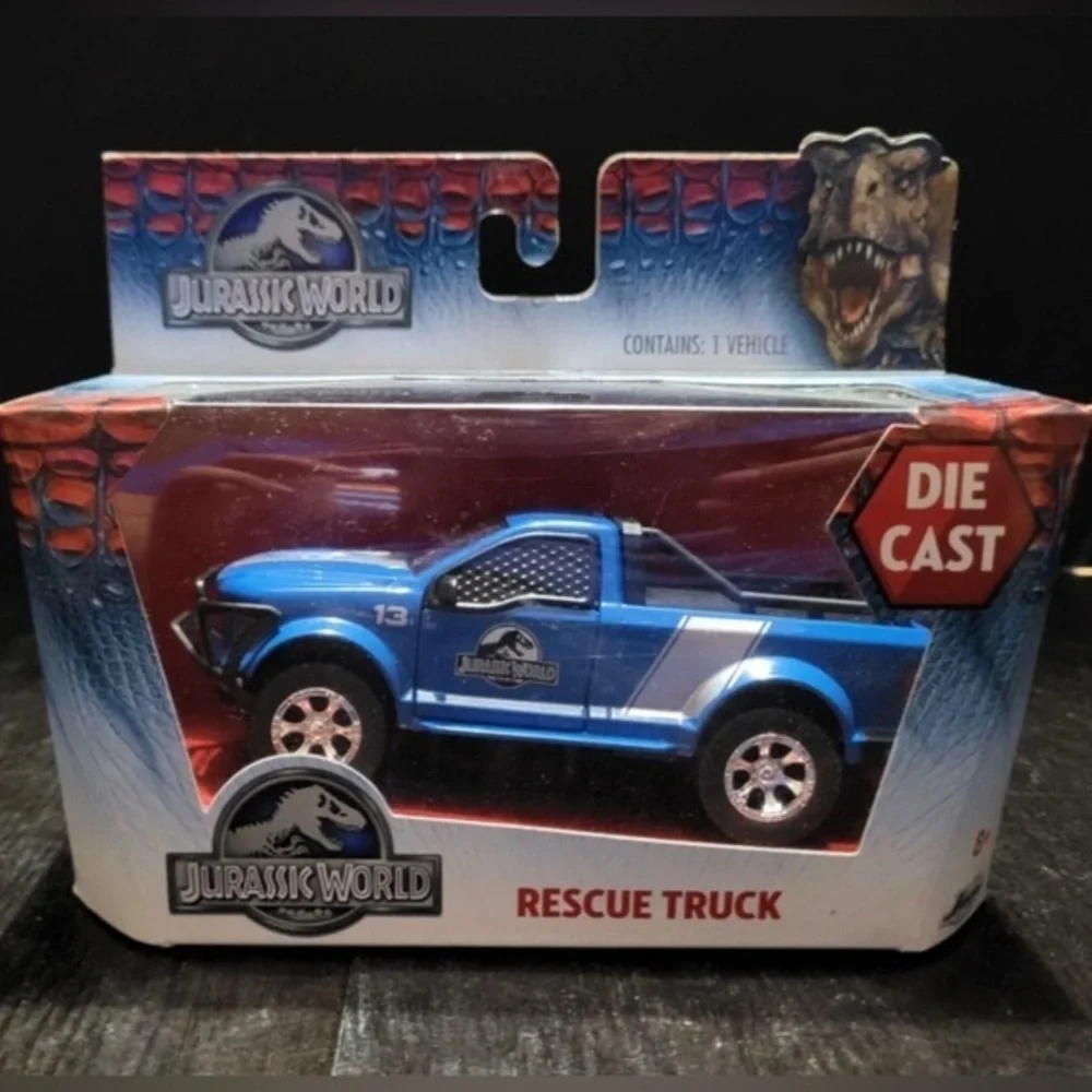 Jada Toys Jurassic World Series Rescue Truck - 2015 Blue 1:43